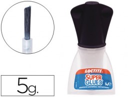 Pegamento adhesivo instantáneo Loctite Super Glue con pincel 5g.